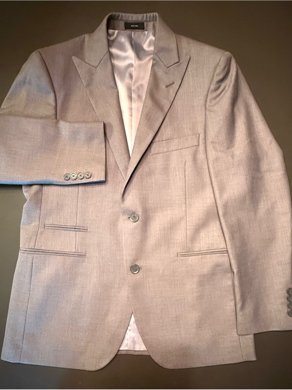J. Ferrar 3 Piece Gray Suit Small Blazer Vest Pants 29x30 Men Youth